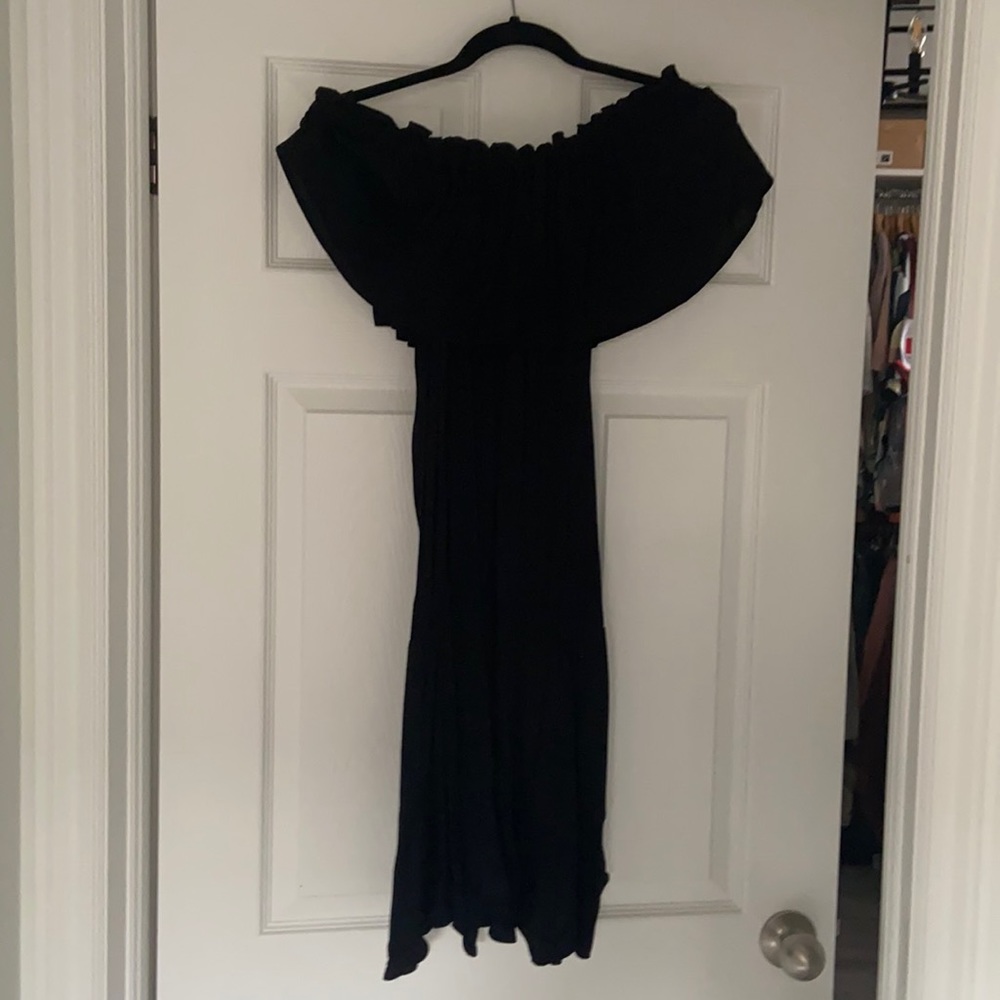 Off the shoulder ruffle layered dress